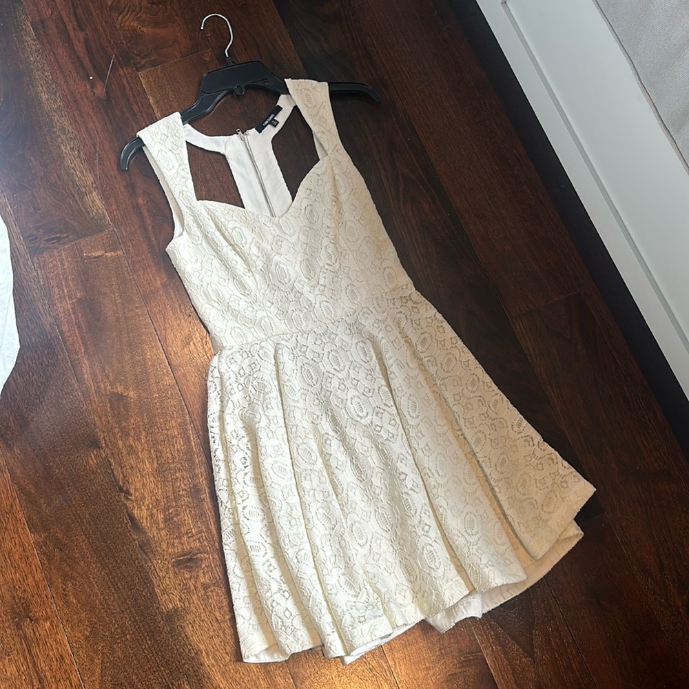 White mini dress lace